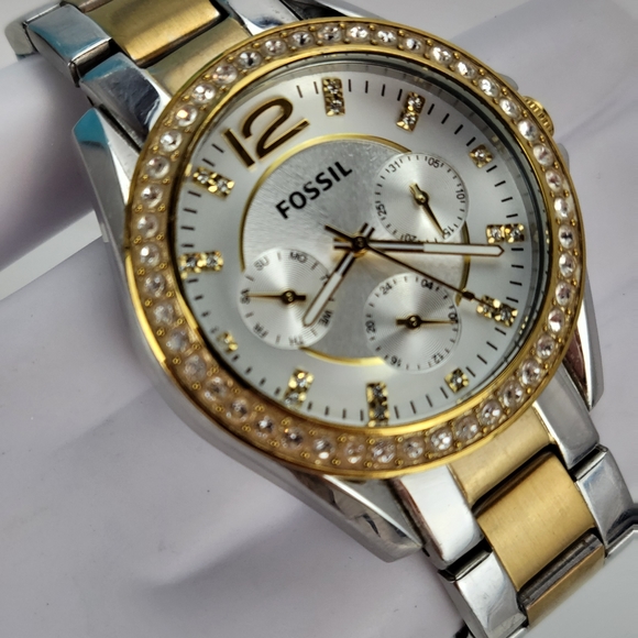 Fossil ES3204 Womens Stainless Steel Analog Silver - Picture 2 of 11